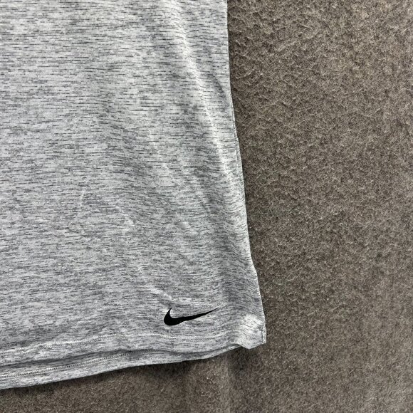 Nike Shirt Women Small Gray Dri-FIT Heather Short Sleeve Athletic Running - Picture 3 of 10